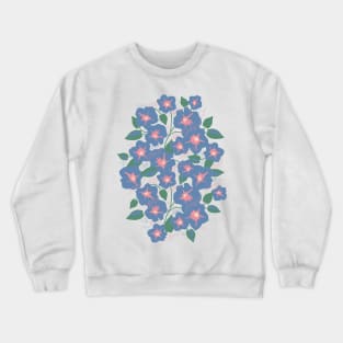 Blue-pink bindweed flowers Crewneck Sweatshirt